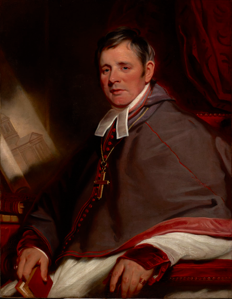 A portrait painting of Alexander MacDonell, the first Catholic Bishop of Upper Canada, circa 1823-24, Bishop MacDonell Portrait collection, Library and Archives Canada, C-011059