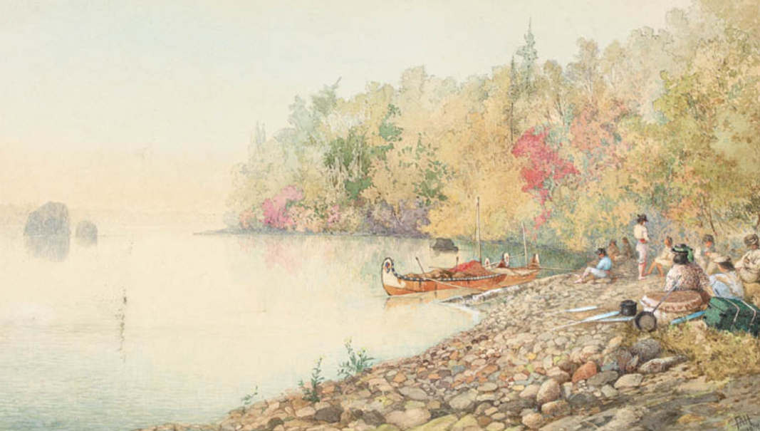 Encampment of Voyageurs, 1870, Frances Hopkins