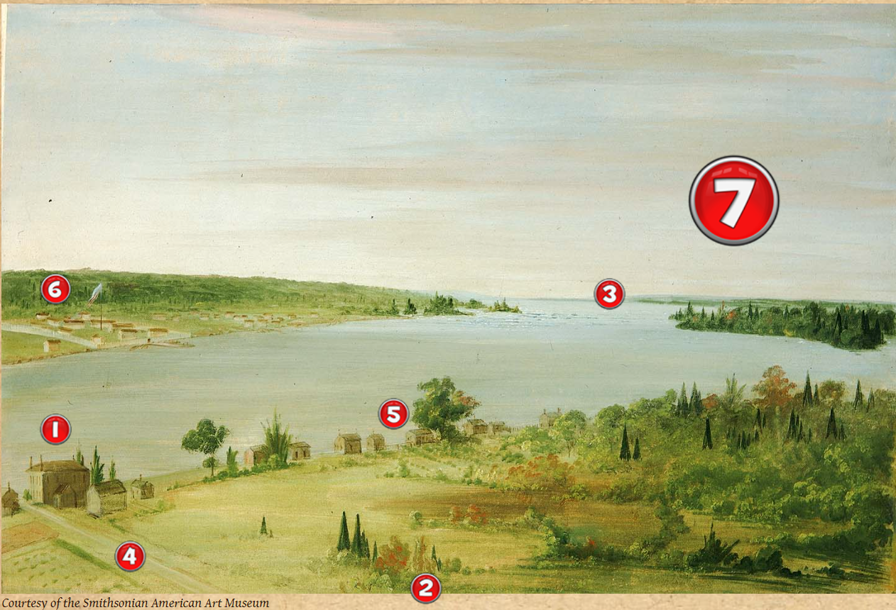 Sault Ste. Marie in 1836: The Fur Trading Outpost. Courtesy of the Smithsonian American Art Museum