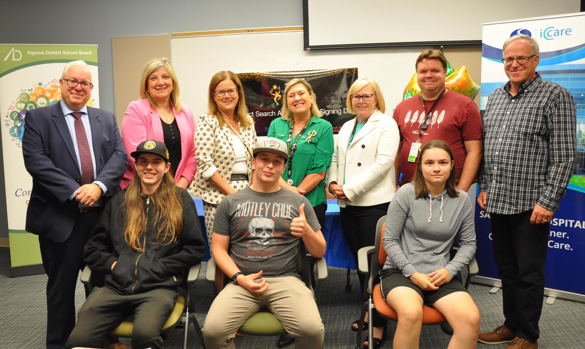 ADSB Students and Community Partners at signing event