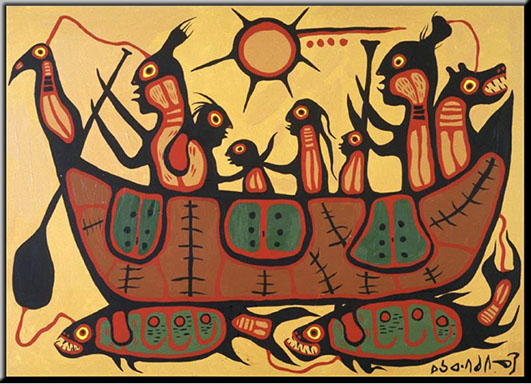 Norval Morrisseau, Migration 1973 Anishnawbek 1873 ROM2005_4064_1