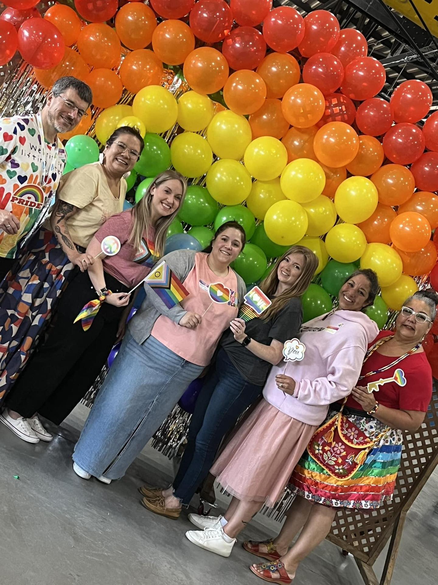 staff at pride event