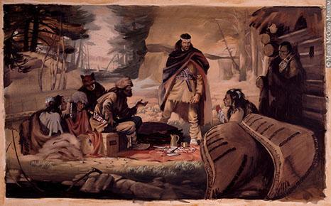 Painting, Radisson & Groseillers Established the Fur Trade in the Great North west, 1662 M993.154.313