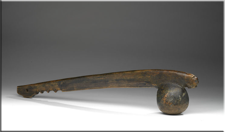 War club attributed to Shingwaukonse. Image courtesy of the Royal Ontario Museum