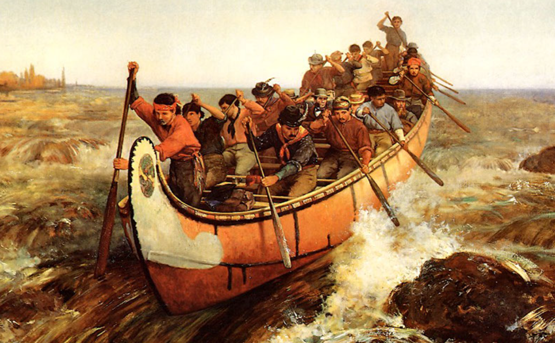Shooting the Rapids, 1879, Frances Hopkins Courtesy Library and Archives Canada , accession no. 00002 1989-401 X DAP